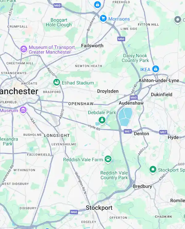 Covage Map for Manchester